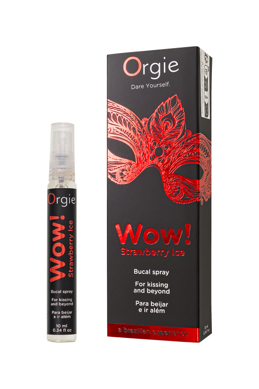 Изображение Orgie, Португалия Оральный спрей с охлаждающим эффектом Orgie WOW! STRAWBERRY ICE Blowjob Spray, клубника, 10 мл