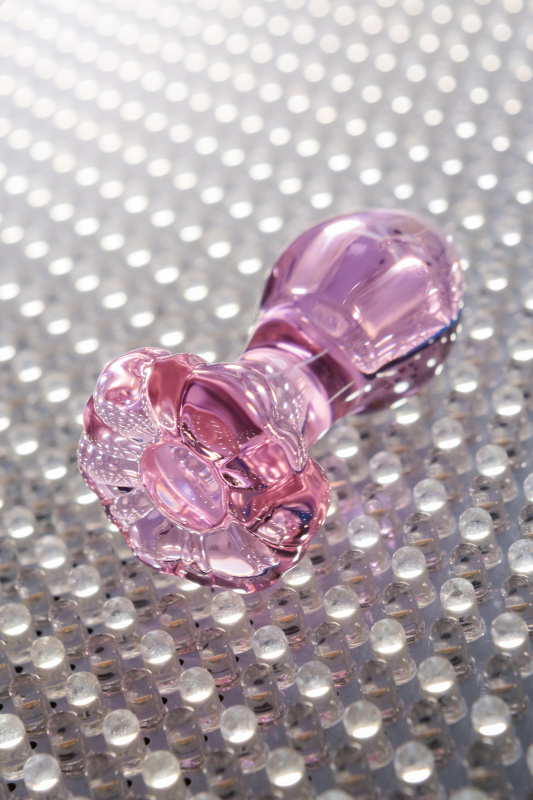 Фото Sexus Glass Анальная втулка Sexus Glass, стекло, розовая, 8,3 см