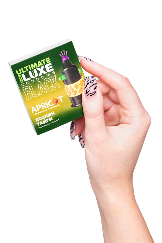 Изображение Luxe Презервативы Luxe BLACK ULTIMATE Хозяин Тайги (Абрикос)