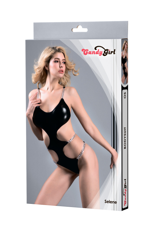 Изображение Candy Girl, Гонконг Боди с металлическими цепочками Candy Girl Selene, Wetlook, черный, OS