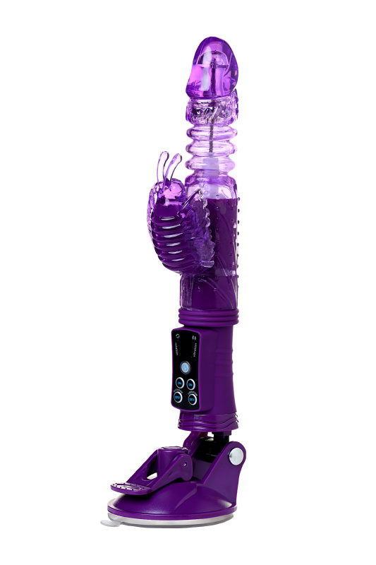 Изображение A-toys by TOYFA Вибратор с клиторальным стимулятором TOYFA A-Toys  High-Tech fantasy, TPR, Фиолетовый, 23 см