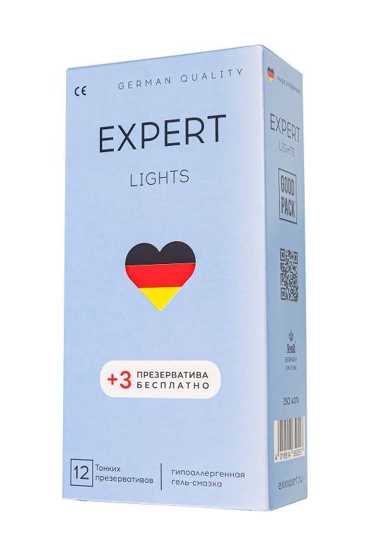 Изображение  Презервативы EXPERT Lights, ультратонкие, 15 шт