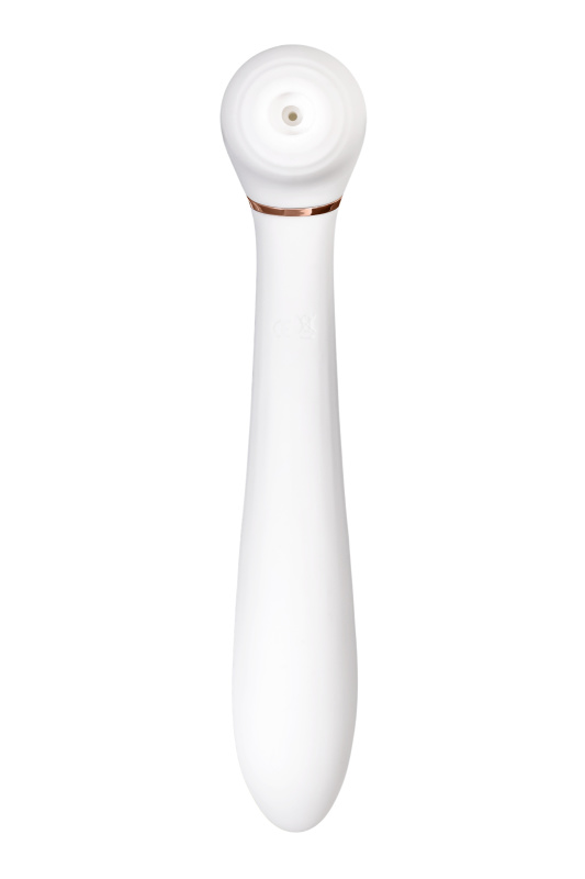 Изображение Flovetta by toyfa, Китай Вибратор с вакуумной стимуляцией Flovetta JASMINE, силикон, белый, 23 см