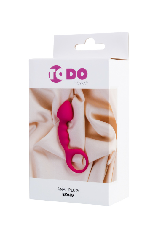 Фото ToDo by Toyfa Анальная втулка ToDo by Toyfa Bong, силикон, розовая, 12,5 см, Ø 2,5 см