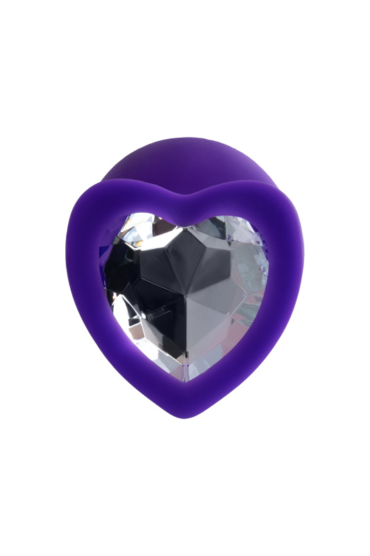 Изображение ToDo by Toyfa Анальная втулка ToDo by Toyfa Diamond Heart, силикон, фиолетовый, 8 см, Ø 3,5 см