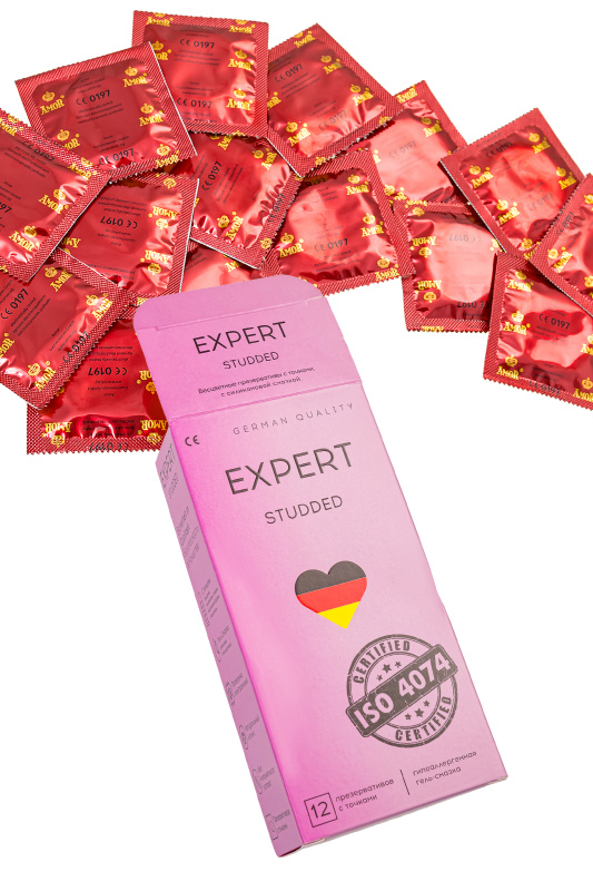 Фото  Презервативы EXPERT Studded, облегающие, точечные, 15 шт