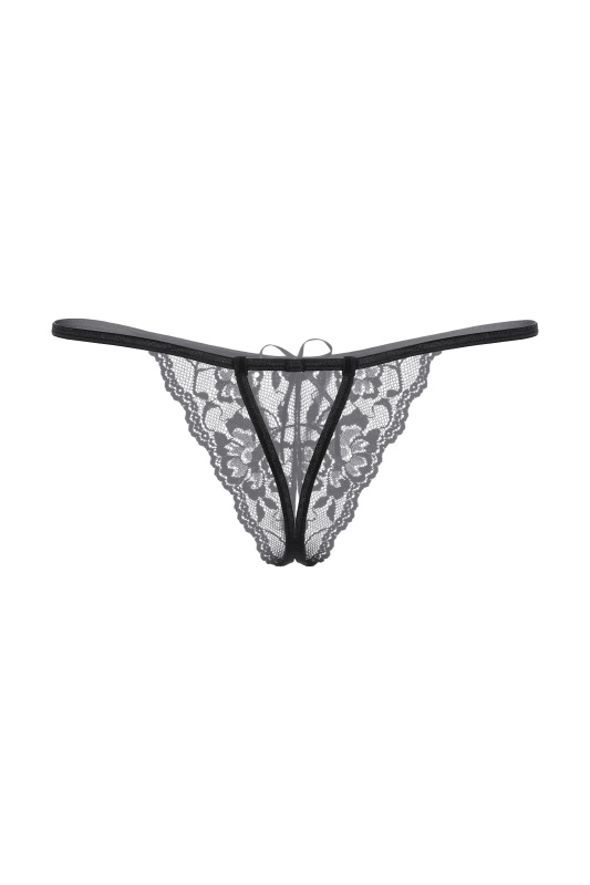 Изображение SoftLine Collection, Польша Стринги открытые кружевные SoftLine Collection, черный, S/L