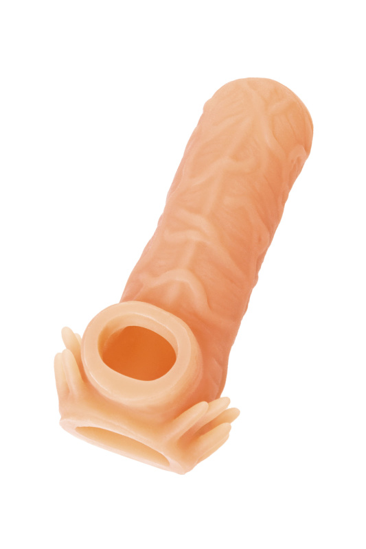 Изображение KOKOS Насадка реалистичная KOKOS NUDE SLEEVE с дополнительной стимуляцией, TPE, телесная, 14 см