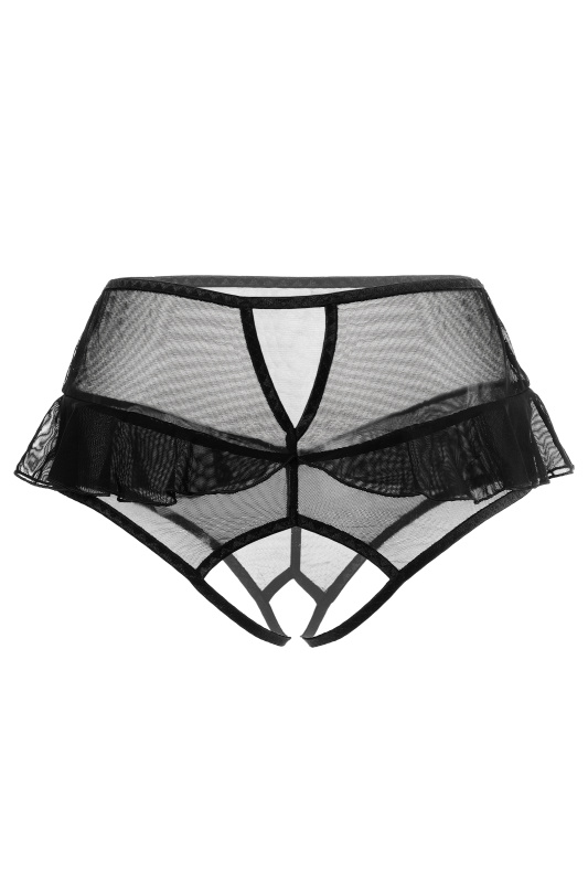 Изображение Erolanta Lingerie Эротические трусики с высокой посадкой Erolanta Lana, черный (54-56)