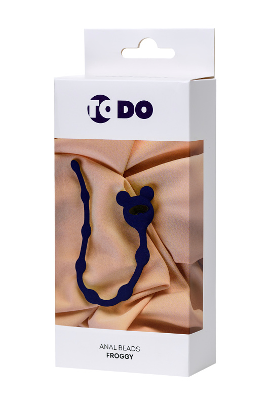 Фото ToDo by Toyfa Анальная цепочка ToDo by Toyfa Froggy, силикон, синий, 27,4 см, Ø 1,4 см