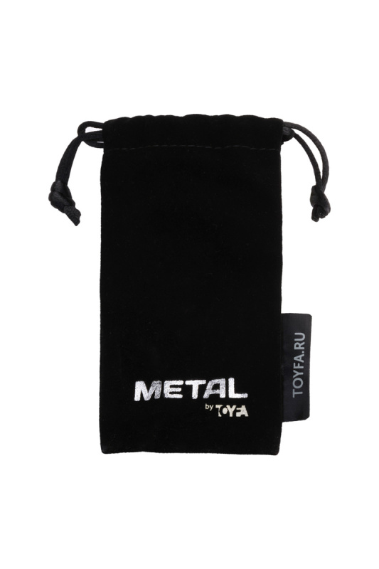 Фото  Анальная втулка Metal by Toyfa со светодиодами, металл, серебристая, 8,8 см, Ø 3,4 см, 105 г