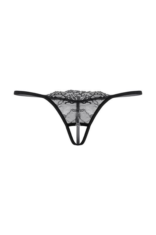 Фото SoftLine Collection, Польша Стринги открытые с украшением SoftLine Collection, черный, S/L