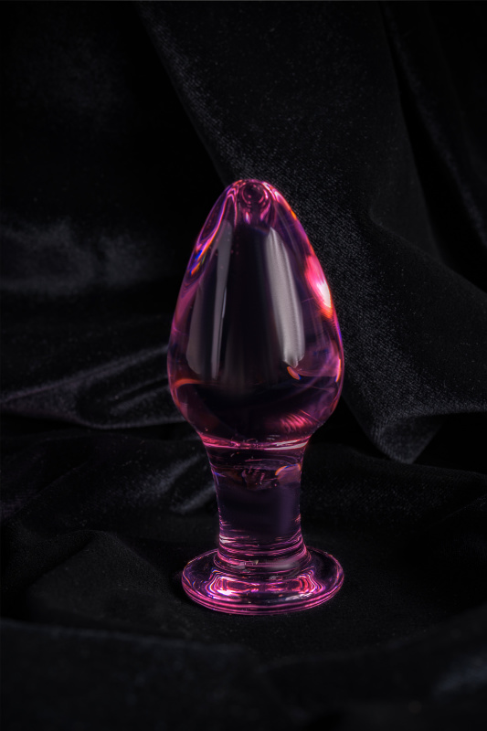 Фото Sexus Glass Анальная втулка Sexus Glass, стекло, розовая, 10 см, Ø 4 см