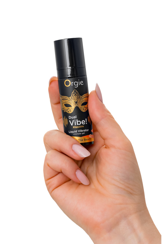 Изображение Orgie, Португалия Съедобный гель с эффектом вибрации Orgie DUAL VIBE!, со вкусом коктейля секс на пляже, 15 мл
