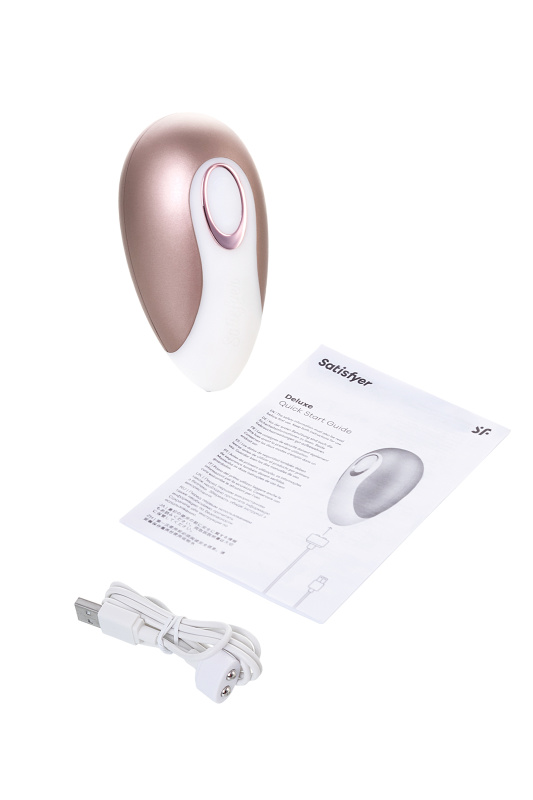 Фото Satisfyer, Германия Вакуум-волновой бесконтактный стимулятор клитора Satisfyer Pro Deluxe NG, силикон, розовый, 11 см.
