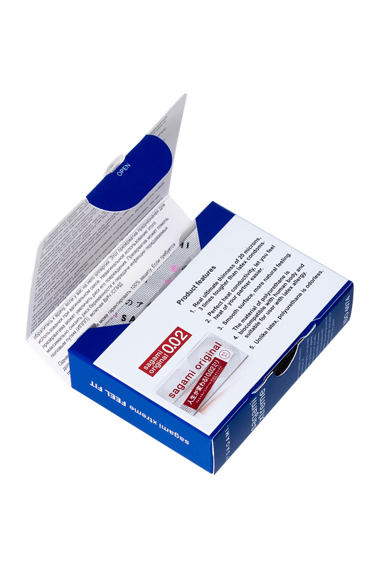 Фото Sagami, Япония Презервативы Sagami, extreme, feel fit, гладкие, 19 см, 5,1 см, 3 шт.