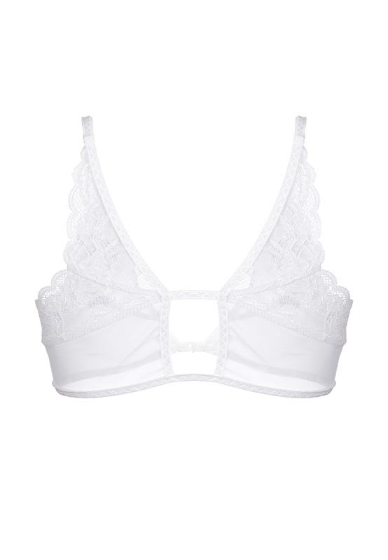 Фото Erolanta Lingerie Бралетт Erolanta Odette с застежкой спереди, белый (50-52)