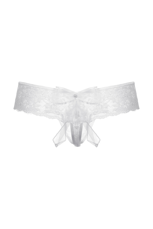 Фото SoftLine Collection, Польша Шортики с бантиком открытые кружевные SoftLine Collection, белый, M/L