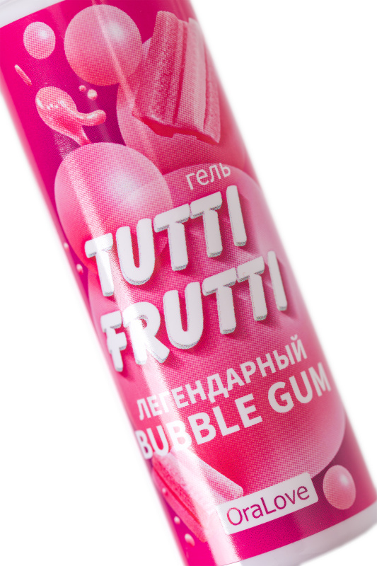 Фото  Съедобная гель-смазка TUTTI-FRUTTI для орального секса со вкусом BUBBLE GUM, 30 гр