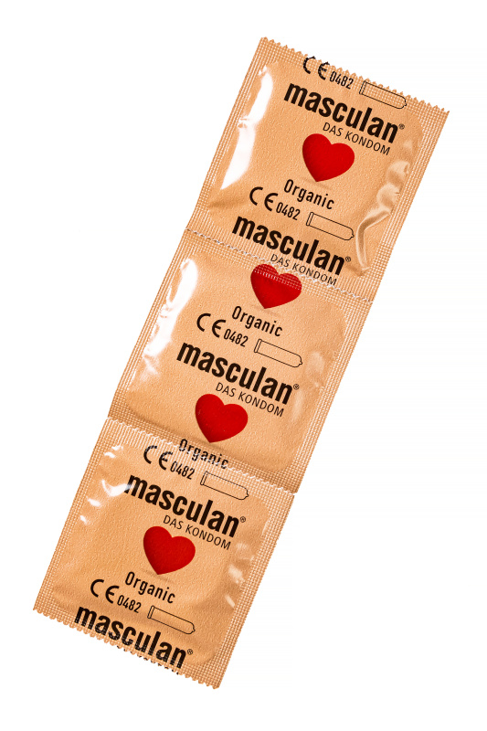 Фото Masculan Презервативы masculan ORGANIC № 3 утонченные, 18,5 см, 5.3 см, 3 шт.