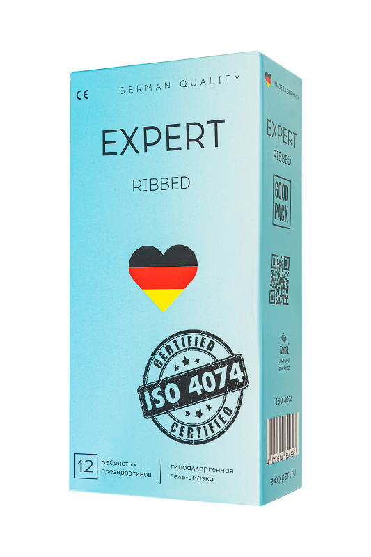 Изображение  Презервативы EXPERT Ribbed, ребристые, 15шт