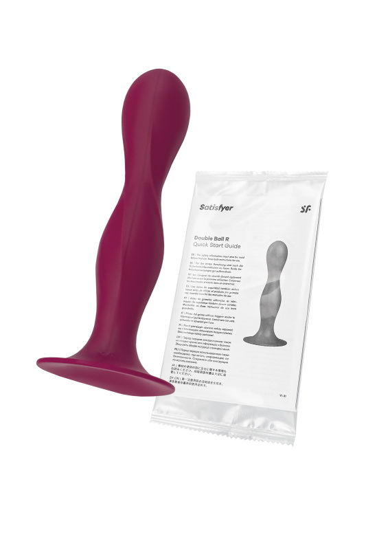 Фото Satisfyer, Германия Фаллоимитатор Satisfyer Double Ball-R, силикон, красный, 18 см