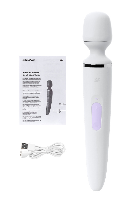 Satisfyer, Германия Нереалистичный вибратор Satisfyer Wand-er Woman, ABS пластик, белый, 34 см — купить в Минске Изображение Satisfyer, Германия Нереалистичный вибратор Satisfyer Wand-er Woman, ABS пластик, белый, 34 см