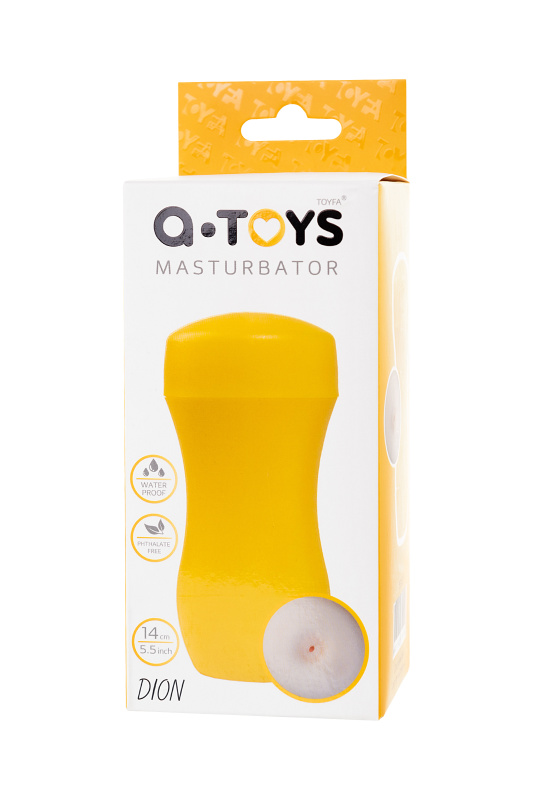 Изображение A-toys by TOYFA Мастурбатор A-Toys by TOYFA Dion, анус, TPE, желтый, 14 см