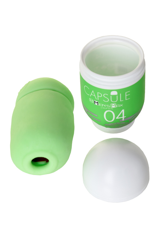 Фото MensMax Мастурбатор нереалистичный MensMax CAPSULE 04, Matsu, TPE, зеленый, 8 см