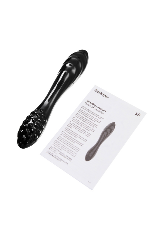 Satisfyer, Германия Двусторонний фаллоимитатор Satisfyer Dazzling Crystal 1, стекло, черный, 18,5 см — купить в Минске Изображение Satisfyer, Германия Двусторонний фаллоимитатор Satisfyer Dazzling Crystal 1, стекло, черный, 18,5 см