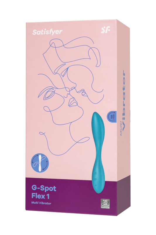 Изображение Satisfyer, Германия Стимулятор точки G с фиксацией формы Satisfyer G-Spot Flex 1, бирюзовый, 19,5 см