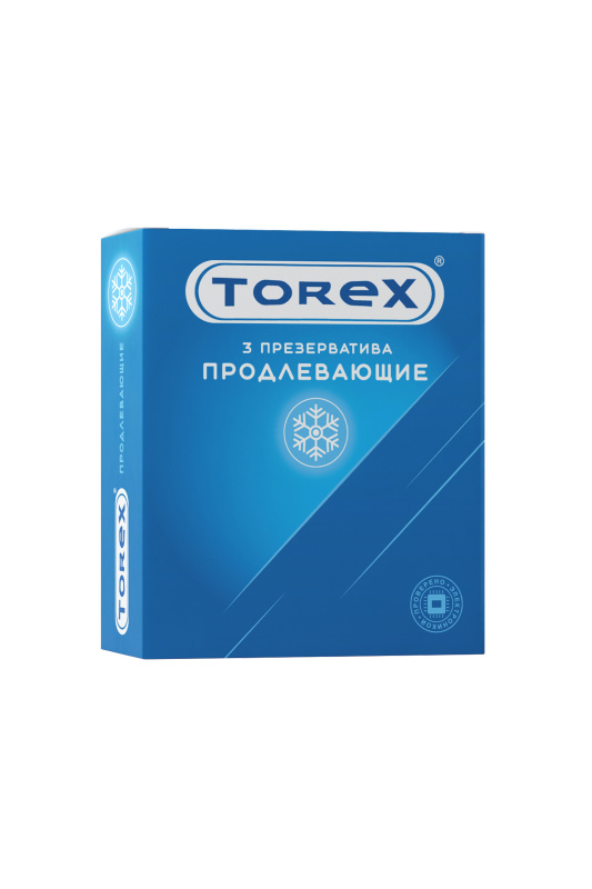 Изображение Torex Презервативы Torex, продлевающие, латекс, 18 см, 5,2 см, 3 шт.