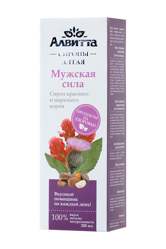 Алвитта Сироп красного и маральего корня «Мужская сила» для мужчин, 200 мл — купить в Минске Изображение Алвитта Сироп красного и маральего корня «Мужская сила» для мужчин, 200 мл