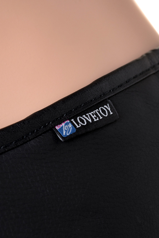 Изображение Lovetoy, Китай Страпон LoveToy с поясом Harness с 2 насадками, PVC, чёрный, 20 см
