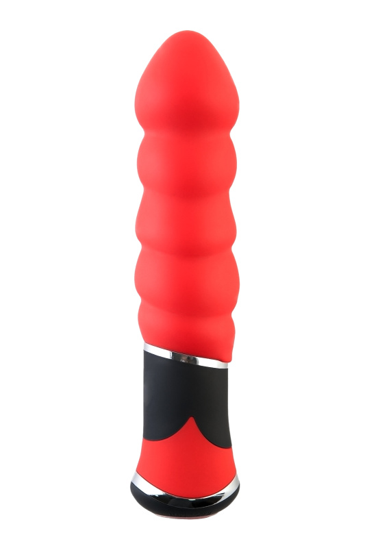 Фото Black & Red by TOYFA Вибратор TOYFA Black & Red, 10 режимов вибрации, силиконовый, красный, 11,4 см