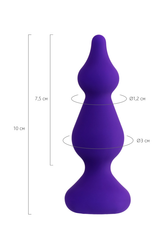 Изображение ToDo by Toyfa Анальная втулка ToDo by Toyfa Sholt, силикон, фиолетовый, 10 см, Ø 3 см