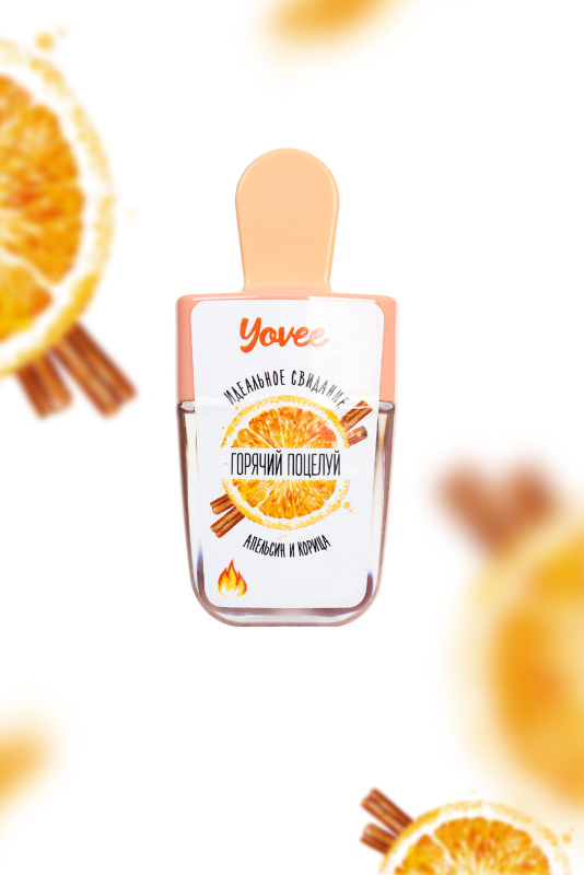 Изображение YOVEE Бальзам для губ Yovee «Горячий поцелуй» с ароматом апельсина и корицы, разогревающий, 5 мл