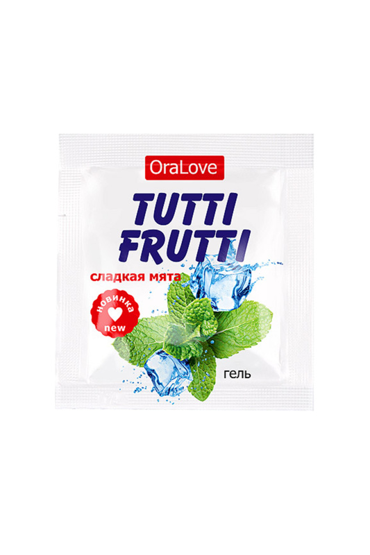 Биоритм, Россия Съедобная гель-смазка TUTTI-FRUTTI для орального секса со вкусом сладкой мяты 4г по 20 шт в упаковке — купить в Минске Изображение Биоритм, Россия Съедобная гель-смазка TUTTI-FRUTTI для орального секса со вкусом сладкой мяты 4г по 20 шт в упаковке