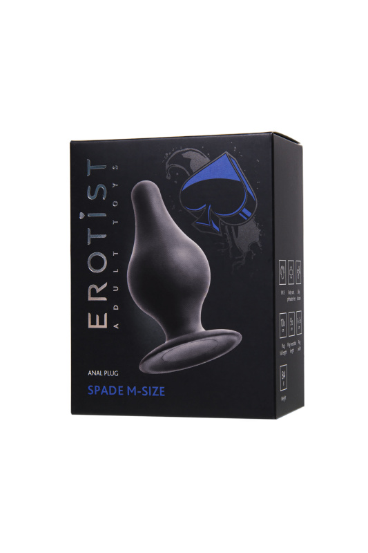 Фото Erotist Анальная втулка Erotist Spade M, сайлекспан, чёрный, 10 см