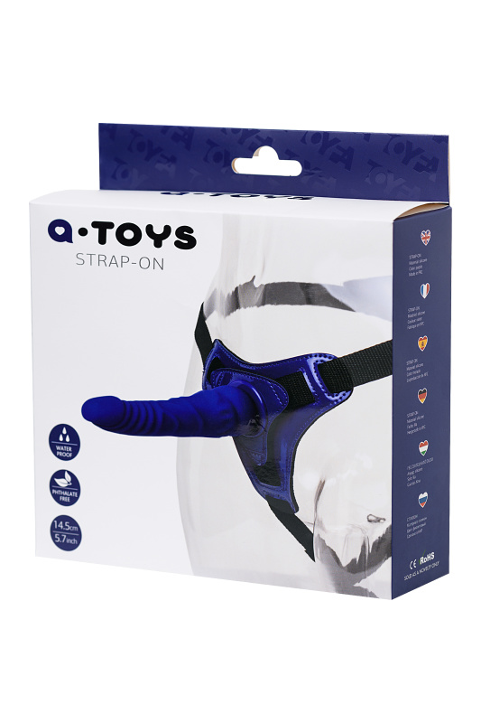 Изображение A-toys by TOYFA Страпон A-Toys by TOYFA Siru, силикон, фиолетовый, 14,5 см