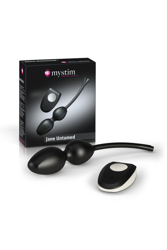 Изображение MYSTIM Вагинальные шарики Mystim Jane Untamed Geisha Balls vibe, с вибрацией, силикон, черные