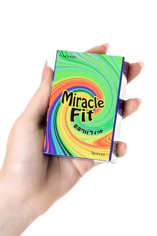 Изображение Sagami, Япония Презервативы Sagami, miracle fit, латекс, 18,5 см, 5,2 см, 5 шт.
