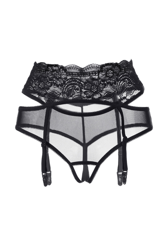 Фото Erolanta Lingerie Эротические трусики-пояс Erolanta Marianne, черный (42-44)