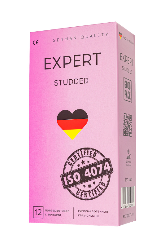Фото  Презервативы EXPERT Studded, облегающие, точечные, 15 шт