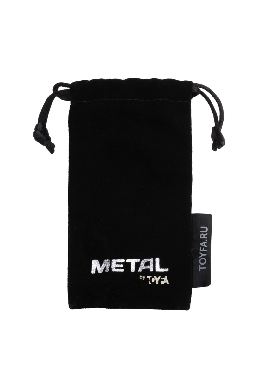 Фото Metal by TOYFA Анальная втулка Metal by TOYFA, металл, серебряная, с синим кристаллом, 7,2 см, Ø 4 см, 130 г