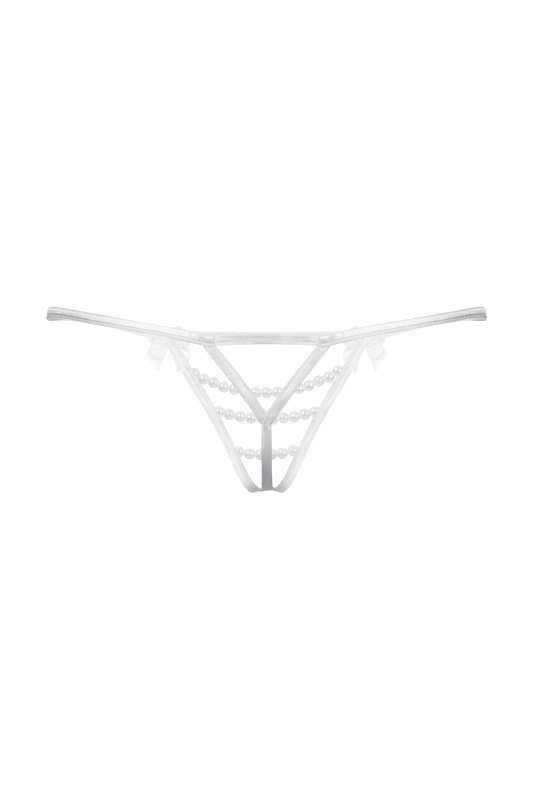 Фото SoftLine Collection, Польша Стринги открытые с бусинами SoftLine Collection, белый, S/L