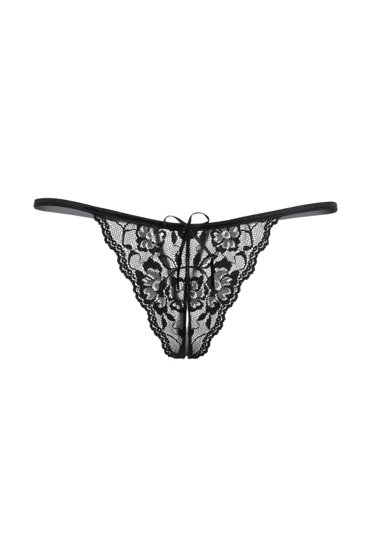 Изображение SoftLine Collection, Польша Стринги открытые кружевные SoftLine Collection, черный, S/L