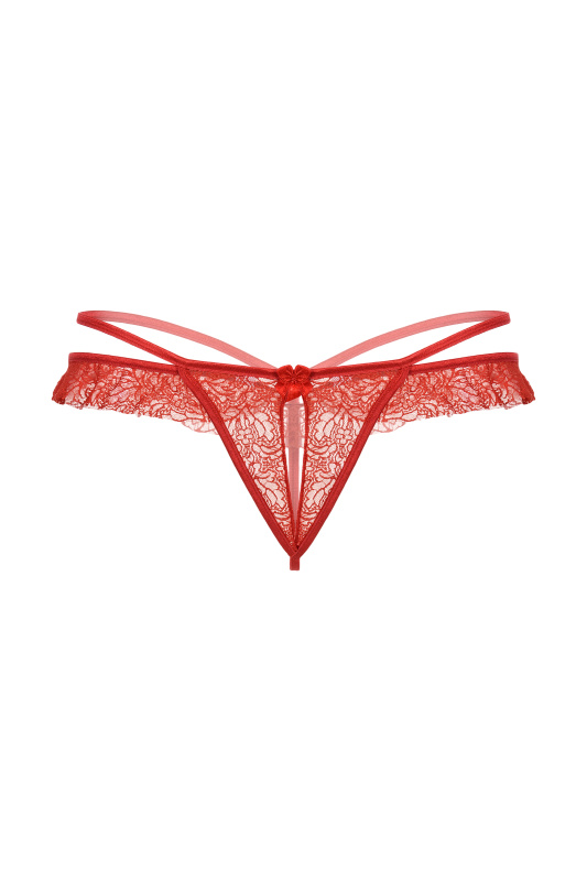 Изображение SoftLine Collection, Польша Стринги открытые с оборками SoftLine Collection, красный, M/L