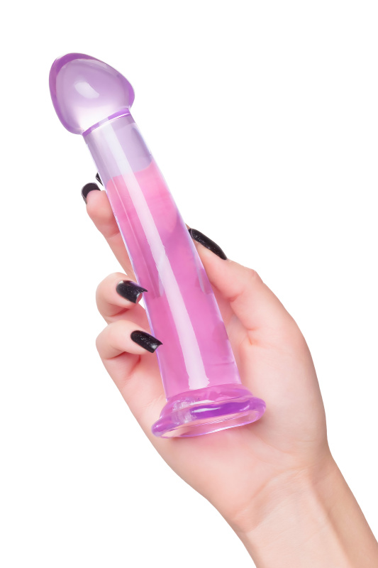 TOYFA Basic Нереалистичный фаллоимитатор TOYFA Basic Jelly Dildo M, TPE, фиолетовый, 18 см — купить в Минске Изображение TOYFA Basic Нереалистичный фаллоимитатор TOYFA Basic Jelly Dildo M, TPE, фиолетовый, 18 см