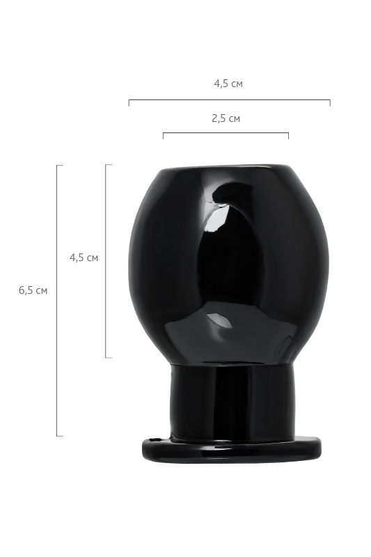 Фото TOYFA Basic Анальная втулка TOYFA Basic M, TPE, чёрный, 6,5 см